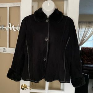 Faux Suede and Fur coat